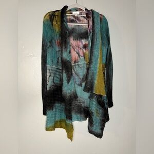 Adore‎ mohair colorful open front cardigan